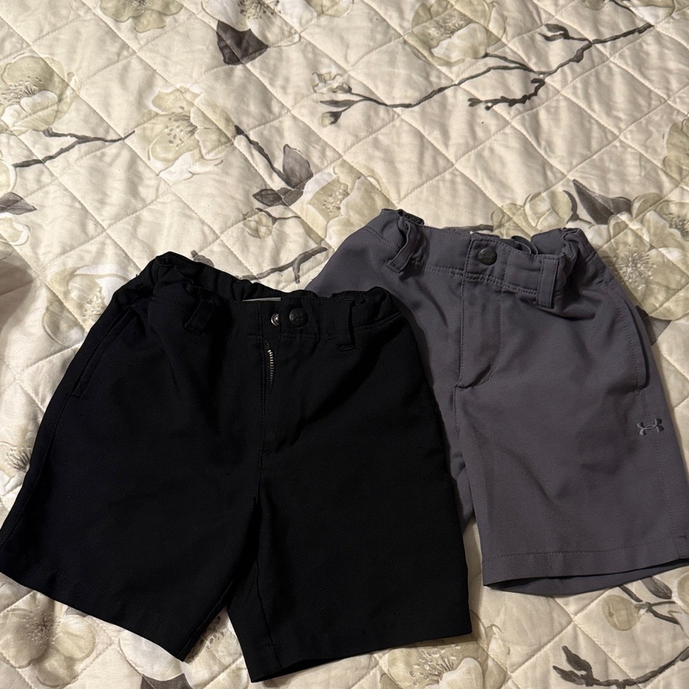 Under Armour Black and Gray Kids' Shorts Duo